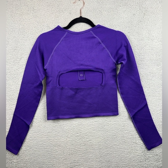 Free People Movement Top Bail Out Womens M/L Long Sleeve Layer Henley Crop Top N - Picture 8 of 13